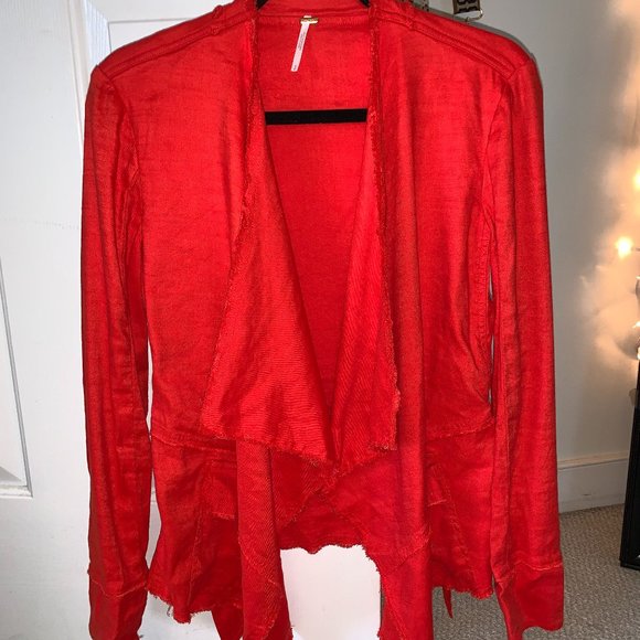 Free People Raw Femme Linen Jacket (Women's Small) - Picture 1 of 9
